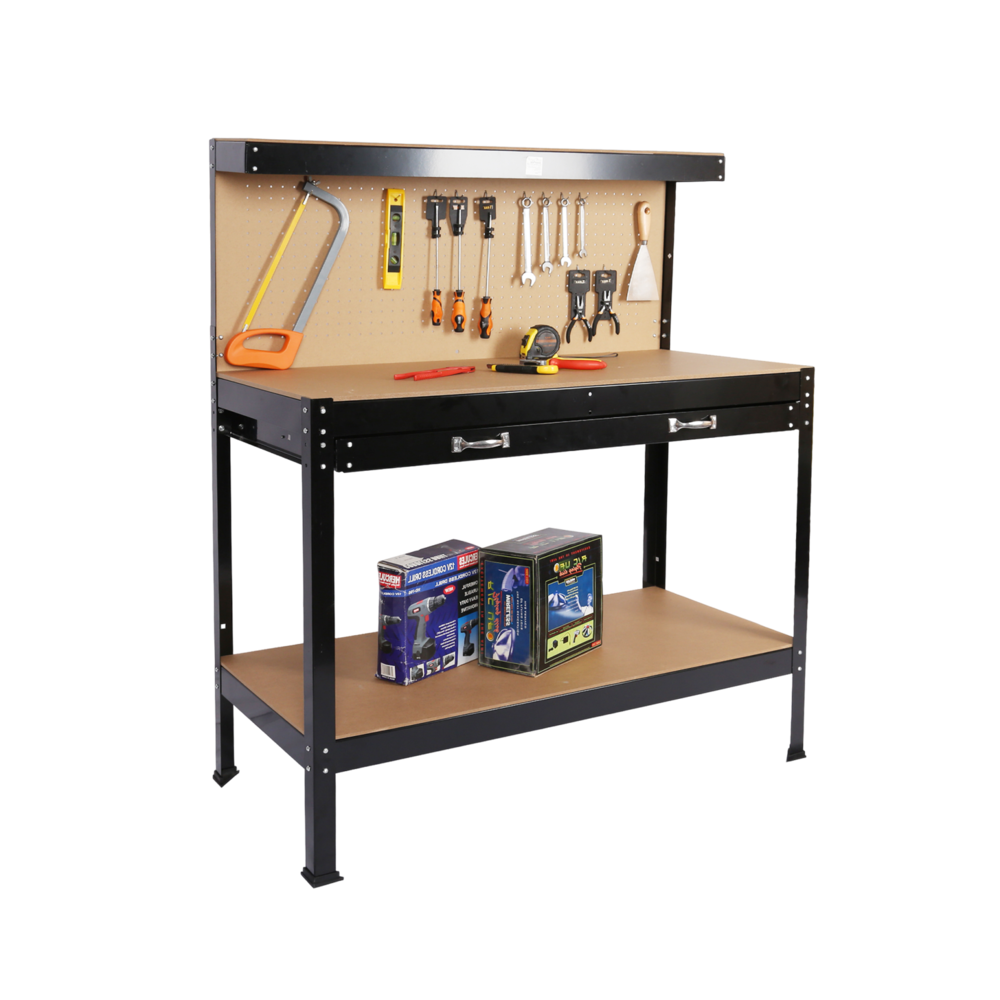 48 in. Steel Tool Storage Worbench with Drawer and Pegboard_4Dock